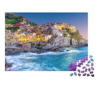 Villaggio Costiero Italiano Puzzle 1000Pcs Edifici sulle scogliere Decorazione Per La Casa. Rilassamento E Intelligence Per Adulti E Bambini Da 14 Anni 1000pcs (75x50cm)