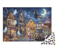 Villaggio del Terrore Oscuro a Cartoni Animati Puzzle 1000 Pezzi,Gioco Educativo,Sfida Impossibile,dai 14 Anni,Adulti E Ragazzi,Cartone Di Qualità,Decorazione Casa,Idea Regalo,Antistress 38x26cm