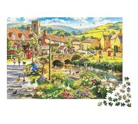 Villaggio Di Cotswold Jigsaw Puzzle 1000 Pezzi Riciclabile Fiume E Torrente Jigsaw Puzzles Accessori Per Giochi Di Puzzle Divertente E Stimolante Gioco Familiare Ottima Idea Regalo 52x38cm/1000pcs