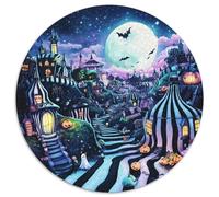 Villaggio di Halloween1000 Pezzi Rotonda Puzzle ScenarioAdulti Puzzle Irregolare Unici Per Adulti Edugattoivi Per Bambini Difficile1000 pezzi (67.5x67.5cm)