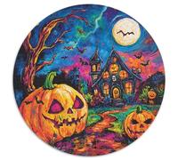 Villaggio di Halloween1000 Pezzi Rotonda Puzzle ScenarioAdulti Strumento Musicale Puzzle Per Bambini Decompressione Regalo Puzzle Edugattoivo, Regali Impossible1000 pezzi (67.5x67.5cm)