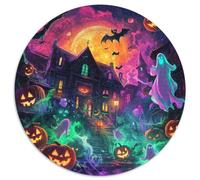 Villaggio di Halloween1000 Pezzi Rotonda Puzzle ScenarioPuzzle Classico Bel Regalo Per Amici Di Famiglia Edugattoivi Per Bambini Impossible1000 pezzi (67.5x67.5cm)