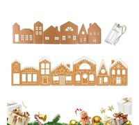 Villaggio di Natale | Con catena luminosa rustica decorazione della casa - casa di pan di illuminato a LED decorazione natalizia | Per interni La fattoria La parete 'armadio della cucina