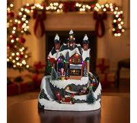 Villaggio di Natale fabbrica giocattoli con 12 led multicolore