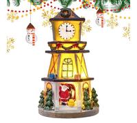 Villaggio Di Natale,Paesaggio Festivo Illuminato da Scrivania | Decorazione Natalizia Centrotavola per Interni Casa Soggiorno Finestra Eventi