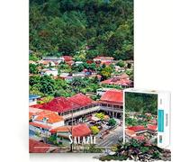 Villaggio di Salazie, La Reunion Puzzle difficile per adulti 1000 pezzi Gioco di logica fine Divertimento rilassante Bordo pulito Regalo premuroso (38x52cm)