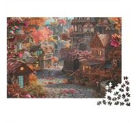 Villaggio fantasia autunno Puzzle 1000 Pezzi In cartone Resistente,Un Tangram Per Giochi Di Puzzle Per Lo Sviluppo Cognitivo,Il Puzzle Più Venduto 70x50cm/1000pc