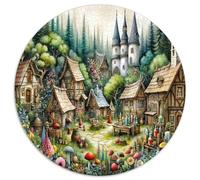 Villaggio fiabesco Puzzle 1000 Pezzi Carta per Adulti Castello magico Gioco di Puzzle 1000 Pezzi Relax Famiglia 1000pcs (67.5x67.5cm)