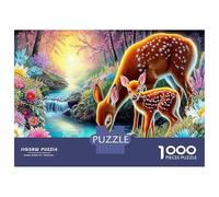 Villaggio magico 1000 Pezzi Puzzle Da Fare Personalmente Per Mettere Alla Prova La Logica Cervo flusso magico eccellente Per Allietare Una Celebrazione E Far Piacere A Un Appassionato 52x38cm/1000pc