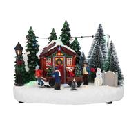 VILLAGGIO NATALIZIO ALBERO NATALE CON BABBO NATALE LUCI A LED MOVIMENTO E SUONI