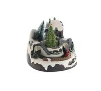 Villaggio natalizio decorativo con movimento, luci a LED e musica