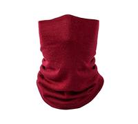 Villand 100% lana merino scaldacollo per uomo e donna, scaldacollo a doppio strato senza cuciture per sport invernali con confezione regalo (Rosso)