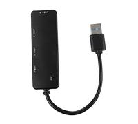 VILLCASE 1 Hub USB Dispositivo Porta Splitter USB Hub Multifunzione Adattatore Hub Splitter USB Abs Nero