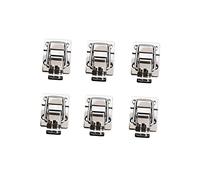 VILLCASE 1 Set Chiusure Leva Ferro Resistenti Per Cassette Attrezzi E Baule Serrature E Fermagli Robustiper Valigie Scatole E Finitura Argento 6 Pezzi