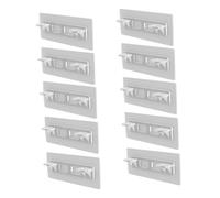 VILLCASE 1 Set Supporti Adesivi Trasparenti Per Ripiani Armadio Staffe Fissaggio Senza Fori Per Mensole Divisorie Supporto Resistente Per Mobile Libreria Cucina E Ripostiglio 10 Pezzi
