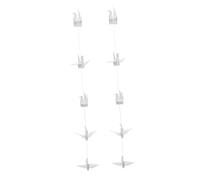 VILLCASE 10 Corde Fili Origami Gru di Carta Decorazione Sospesa Pre-piegata per Matrimoni e Shower Ghirlanda Rustica da Soffitto con Gru Bianche per Festa e Casa
