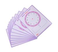 VILLCASE 10 Fogli Di Carta Per Orologio Per Attività Per Carta Per Esercizi Di Matematica Orologio Lavagna Per L'Insegnamento Dell'Ora