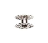 VILLCASE 10 Pezzi Avvolgitori in Metallo per Macchina da Cucire Domestica, Design Semplice e Pratico, Materiale in Metallo Resistente Argento Scanalatura Centrale