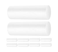 VILLCASE 10 Pezzi Cilindri di Schiuma Bianchi per Artigianato DIY, Design Leggero e Materiale Resistente, per Decorazioni e Creazioni Artigianali