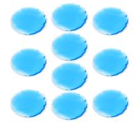 VILLCASE 10 Pezzi Eye Caring Packs Cold Eye Pads Maschera Occhi Gel Freddo e Caldo Rotonda in Pvc e Gel Blu, per Alleviare la Stanchezza e Ridurre Gonfiore, per Casa in Viaggio