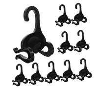 VILLCASE 10 pezzi Ganci Appendiscarpe Sportivi in Plastica Nera Organizer Verticale per Scarpe da Ginnastica e Ciabatte Design Compatto Resistente e Facile da Usare per Armadi e Viaggi