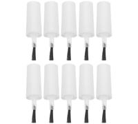 VILLCASE 10 Pezzi Kit Pennelli per Unghie in Plastica Bianco Riutilizzabile Tappo di Ricambio per DIY Nail Art Esperienza Confortevole
