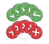 VILLCASE 10 Pezzi Paddles Interattivi Doppi per Aula Feedback Studenti Plastica Falso per Insegnanti e Classe Supporto Partecipazione Didattica