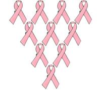 VILLCASE 10 Pezzi Spilla per Sensibilizzazione Cancro al Seno Nastro Rosa in Lega P rosa Design Elegante e Semplice, per Eventi e Attività di Gruppo di Sostegno Donne