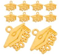 VILLCASE 100 Pezzi Ciondolo per Festa di Laurea 2026 in Lega Oro Tocco Flessibile e Design Staccabile, Accessorio Creativo a Forma di Cappello da Laurea per Compleanni e Anniversari