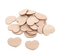 VILLCASE 100 Pezzi Cuori Legno Naturale per Fai da Te Decorazioni Forma Cuore per Matrimonio e Progetti Creativi Accessori Versatili per Arte e Decorazione Domestica