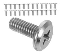 VILLCASE 100 Pezzi Flat Head Nickel Plated Screws For Furniture Assembly Beveled Edge Cross Drive Self Drilling Fasteners For Cabinets Wardrobes Bed Frames Durable Carbon Steel