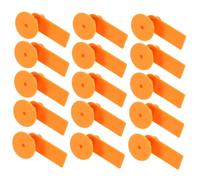 VILLCASE 100 set Etichette Auricolari Vuote per Bestiame in Arancione Identificazione Animali Bovini Suini Resistenti e Leggere per Gestione Informazioni Allevamento