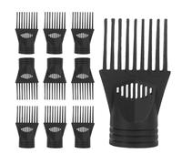 VILLCASE 10pezzi Ugello per Asciugacapelli Professionale in Plastica Nero, Accessorio Leggero per Styling Chioma a Casa nel Barber Shop