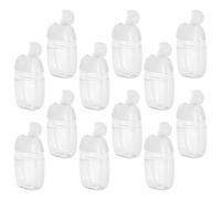 VILLCASE 12 Pezzi Bottigliette di Plastica da 30ml per Detergente Liquido con Tappo a Scatto, Design Facile da Riempire, Portatile per Viaggi di Lavoro e Campeggio, Set da 12