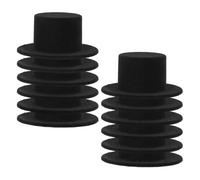 VILLCASE 12 Pezzi Mini Cappello Nero in Floccato per Bambole, Design Elegante e Classico, per Progetti Creativi Fai-da-te e Decorazioni Natalizie di Festa