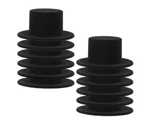 VILLCASE 12 Pezzi Mini Cappello Nero in Floccato per Bambole, Design Elegante e Classico, per Progetti Creativi Fai-da-te e Decorazioni Natalizie di Festa