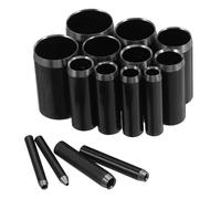 VILLCASE 15 Pezzi Punzone Rotondo Vuoto in Acciaio Carbonio Taglierina Cerchi per PU Pelle Strumento Preciso per Pelle Kit con Scatola per Artigianato Te