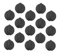 VILLCASE 15 Pomelli per Fornello a Gas in Plastica Nera, Ricambi Facili da Montare per Cucina e Casa, Superficie Liscia, Stile Semplice Stili multipli