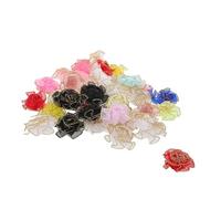 VILLCASE 150 Pezzi Mini Mesh Carnation Flower Heads Artificial Tiny Fake Flowers For Sewing Craft Applique Wedding Dress Hair Decoration