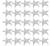 VILLCASE 150 Pezzi Rivetti a Stella a Cinque Punte per Abbigliamento Presa Salda e Facili da Applicare in Rame Argento per Decorazione di Cappelli e Lavori in Pelle Punk