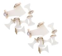 VILLCASE 16 Pezzi Separatore per Dita del Piede in Silicone Decorazioni Eleganti a Margherita e Perle, Posizionamento Stabile e Riutilizzabile per Manicure Fai da Te e Pedicure in Salone