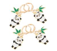 VILLCASE 2 Paia Pin Marchio di Maglione Accessori per Uncinetto segnapunti per Uncinetto marcatori trapuntanti all'Uncinetto Segnali di punizione di ciondoli Perno Panda Lega di Zinco