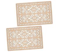 VILLCASE 2 Pezzi Base in Legno per Fondo Borsa Fai da Te Rettangolare Resistente e Decorativa per Accessori Uncinetto Artigianali