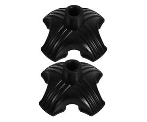 VILLCASE 2 Pezzi Base per Bastone con Piedi in Gomma Autonivelante Antiscivolo e Resistente per Supporto Stabile e Sicurezza nella Deambulazione
