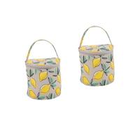 VILLCASE 2 Pezzi Borsa Organizzatrice per Ferri da e Accessori Pratica e Compatta Giallo per Donne Amanti Del Cucito e Della Facile da Usare con Cerniera Liscia Perfetta per Strumenti da