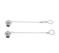 VILLCASE 2 Pezzi Coperchio Protettivo Metallico M8 Argento per Connettore Circolare con Certificazione Ip67, Antipolvere e Resistente All'acqua, per Macchinari e Pannelli di Controllo