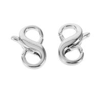 VILLCASE 2 Pezzi Double Lobster Clasps Plating Durable Spring Safety Clasps For Bracelet And Necklace Extender Diy Jewelry Making Accessories