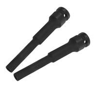 VILLCASE 2 Pezzi Estrattore per Bulloni Ruota 1/2 Pollice Presa di Precisione e Acciaio Lega-v Nero, Kit per Rimozione Dadi Danneggiati in Assemblaggio Industriale