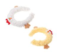 VILLCASE 2 Pezzi Fascia per Chioma Pasquale Motivo Pulcino in Peluche Soffice e Resistente, Accessorio Cosplay Adorabile per Uso Quotidiano e Feste Speciali