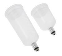 VILLCASE 2 Pezzi Flaconi Aerografo Smontabili in Acciaio con Scala Graduata Contenitori Vernice Resistenti per Pittura Modelli Decorazione Unghie e Trucco